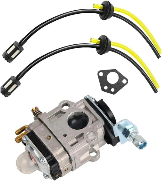 SHAYN Strimmer Carburettor 47cc 49cc 52cc 2-Stroke Engine Replacement - Universal Carburetor Carb Kit - 32mm Mount 17mm Intake - Easy Install Repair Part for Brush Cutter Weed Eater Trimmer