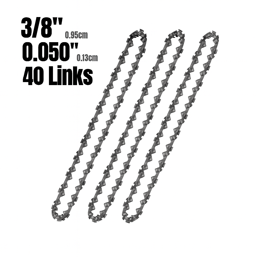 3 Pack of 10" Chainsaw Chains - 40 Link