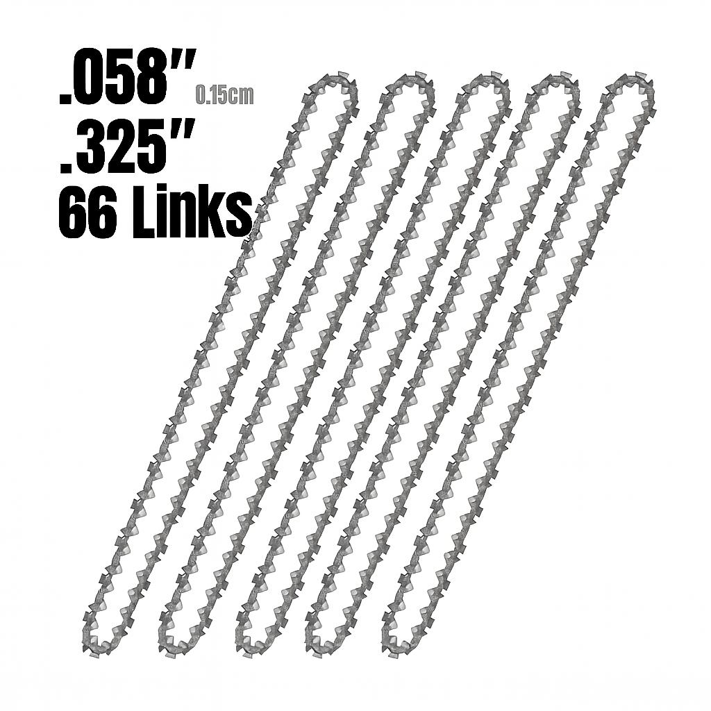 5 Pack of 16" Chainsaw Chains - 66 Link