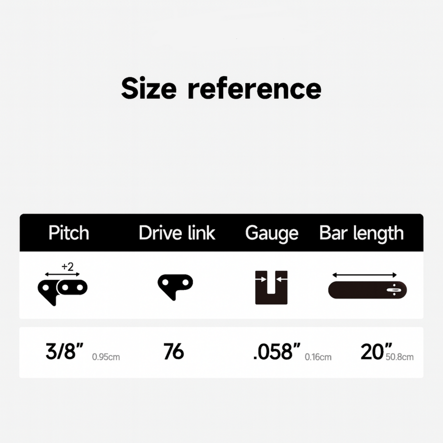 20" Chainsaw Chain - 76 Link