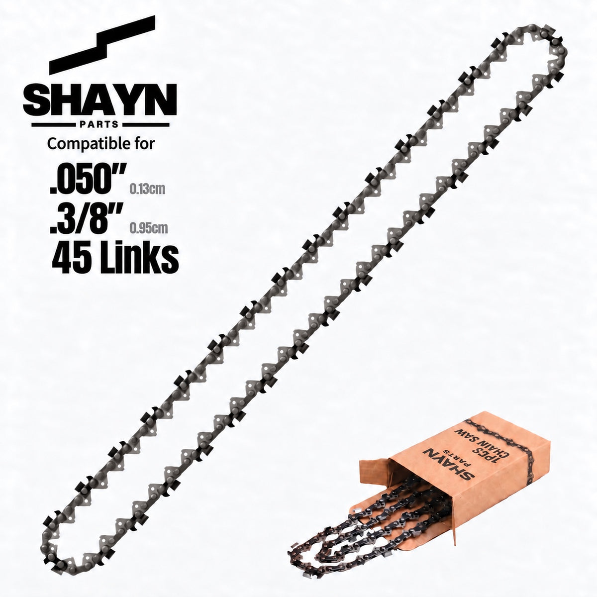 SHAYN 12 inch 45DL chainsaw chain 3/8 LP .050 specification
